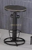 【DH】商品編號N477-2商品名稱狄倫1.8尺圓形胡桃升降吧台桌(圖一)實木面.可升降90~110CM.主要地區免運費
