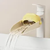 晴安居 小機器人造型雙模式水龍頭延伸器 摺疊切換加長防濺延長器-1入