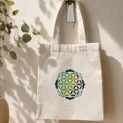 Mandala-手繪帆布袋(生命之花)