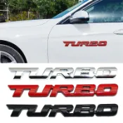 汽車TURBO標志貼紙 鍍鉻金屬 鋅合金 3D 貼紙,改裝渦輪增壓貼紙,汽車風格,3D 標誌徽章 金屬機車貼