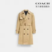 【COACH】 休閒版型長版風衣-卡其色(CX808)｜官方直營