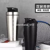 💕出貨快-【搖搖杯】【運動水杯】【蛋白搖杯】【304 不鏽鋼】【攪拌球杯】大容量健身蛋白粉搖杯內附攪拌球不鏽鋼運動水杯