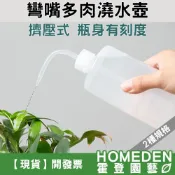 (店+)彎嘴多肉澆水壺 250ml 500ml 長嘴澆水瓶 擠壓式 按壓式 澆水器 灑水壺【HOMEDEN霍登園藝】