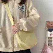 🔥免運🔥女生斜背包 女生斜背包 韓國包包韓版百搭學生ins日系原宿簡約華夫格休閒藝文單肩斜挎素色餃子包