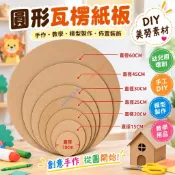 【圓形瓦楞紙板】幼兒園環創手工材料 製作模型白卡隔板 橢圓可訂製 DIY美勞用品 教學用厚紙板