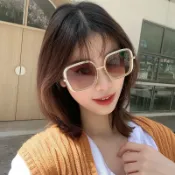 年度最新網紅INS方形金屬大框抗UV時尚太陽眼鏡 72273