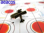 AEACOS@古董 古著 vintage retro MODs 品牌標記GOZO 古銅色 飛機 戒指 戒圍不可調