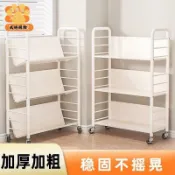 威勝購物 免運其他家簡約現代鐵藝收納書架推車帶輪可移動兒童繪本整理架【WIA10/31】