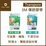 民雄久久藥局 實體藥局✅3M Transpore 傳舒膠帶 1吋 半吋 雙眼皮貼 雙眼皮膠帶 易撕 低敏感 無殘膠