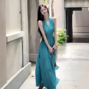 海灘裙🌊海邊洋裝 海島洋裝 渡假風洋裝 沙灘裝 露背連衣裙 法式洋裝 高級絕美裙子多巴胺穿搭海邊度假連衣裙收腰顯瘦長裙