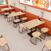 【限時優惠】實木米粉麻辣燙螺螄粉麵館快餐店餐廳桌椅小喫店餐桌椅商用餐飲店 1R6G