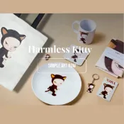 奈良美智 無害小貓咪 Harmless Kitty 磁盤 吊飾 保溫杯 馬克杯 茶巾 油畫框 貼紙 徽章