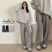 LULUS/現貨66折/舒適針織寬褲４色【A04250235】休閒長褲 落地褲 針織褲 褲子251112