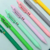 【自營，成本價】客製化廣告筆 廣告筆定製筆糖果色按動筆高顏值學生0.5mm定製商務簽字筆中性筆