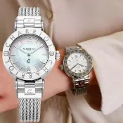 【CHARRIOL 夏利豪】St-Tropez 鋼索手錶 女錶-36mm 禮物 送禮(CR36S.590.002)
