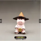 （超搞笑5cm）安全帽 金幣 豬 發財豬 火腿 戴交通錐帽 豬排博士 粉紅豬 擺件模型公仔