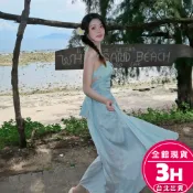 【梨卡】隔日到貨 女裝 洋裝 長裙 吊帶裙 露背長裙 百搭洋裝 吊帶洋裝 夏天長裙 度假風洋裝GA5409【現貨24H】