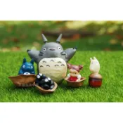 【日正】宮崎駿龍貓Totoro 拍照道具 公仔玩偶玩具 飛翔龍貓小梅 煤炭精靈 核桃組 人偶擺飾 微景觀造景公仔