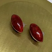 Pinkoi 代購 - 紅珊瑚 侯爵夫人切割 SV 耳環