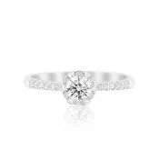【AURORA 歐羅拉】GIA 30分 天然鑽石 圓鑽  D color  I1 鑽戒 戒指 八心八箭 情緣(無螢光)