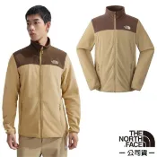 【北臉 The North Face】男 輕量保暖刷毛立領外套 休閒夾克 抓絨外套 中層外套 居家戶外 石褐棕 8AYK