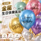 🌼4H出貨🌼金屬生日快樂氣球 生日氣球 週歲佈置 金屬氣球 慶生 派對佈置 氣球佈置 生日快樂氣球 生日派對 氣球 派對