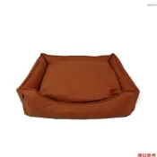 仿皮科技佈防水狗窩寵物床沙發貓窩用品狗窩春夏季海綿可拆洗 咖啡色 XL
