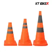 【KT BIKER】 摺疊反光三角錐 伸縮三角錐 交通錐 警示三角錐 車用警示 施工錐 警示錐〔RTC001〕