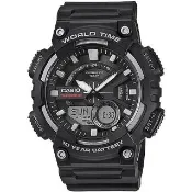 【CASIO 卡西歐】10年電力雙顯計時錶 情人節 送禮(AEQ-110W-1A)