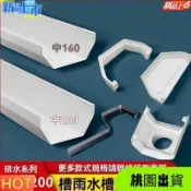 寧*PVC天溝雨水槽 加厚耐用 屋簷排水160 200落水槽 房簷接水槽 陽臺種菜排水槽 種植槽排水接頭 雨棚導水槽