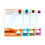 珠友18孔活頁內紙-A5 活頁紙/空白/方格/橫線/80磅/珠友/光南大批發