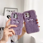 毛絨殼 OPPO A5PRO A3PRO Reno 15 14 13 12 11 A79紫色毛怪A38毛絨手機殼A78
