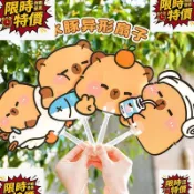 💕臺灣出貨高顏值 學生 夏季 可愛 卡通 禮物 生日禮物 可愛卡皮巴拉扇子 水豚小扇子 異形扇子 卡通手搖扇 水豚禮品