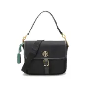 TORY BURCH TB女包PIPER系列織物/聚氨酯合成革手提單肩斜跨包 斜背包黑色74651~【 菲尼斯 國際精品 ★初秋極享】