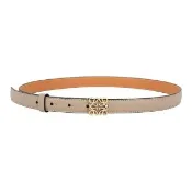 【LOEWE 羅威】Anagram 金釦牛皮皮帶_寬2CM(沙色)