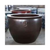 (店+)陶瓷大缸 錦鯉金魚缸 仿古特大號荷花缸 庭院大水缸 招財獅耳缸