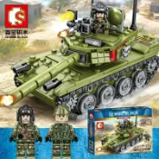 全球選品1館 生活百貨 相容樂高坦克積木二戰吃雞軍事85式裝甲車8男孩6動腦10歲拼裝玩具