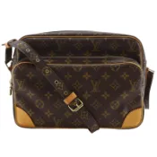 【DOKODEMO】LOUIS VUITTONNile 肩背包 M45244 Monogram 帆布 2001 棕色 AR0031 斜背包/肩背包，A5 尺寸，拉鍊，男女通用 [二手]