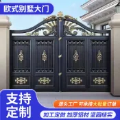優選熱銷🥇 訂金 別墅大門農村自建房庭院大門雙開門鋁合金花園門子母門電動平移門