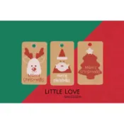 ［Little love］聖誕節牛皮吊牌、聖誕節禮物吊牌吊卡、信封裝飾吊牌（1入）