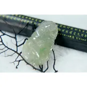 [Disk水晶][連年有餘]老坑冰種紫羅蘭飄陽綠春帶彩翡翠~鯉魚蓮葉雕墜GI-02(高51寬31厚6mm重19克)