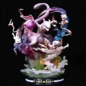 清倉【寶貝精靈】GK Evo進化組-超夢 1代 動畫 寵物小精靈 神奇寶貝 超夢 夢幻 發光 雕像 擺件 模型 26cm