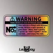 【極速狂飆警告】NOS 笑氣氮氣加速幽默車貼 雷射炫彩改裝車標 高質感反光防水車貼 汽車機車安全帽筆電行李箱必備