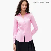 【Tommy Hilfiger】Jenna 牛津襯衫 粉_紅色