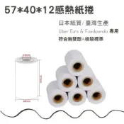 感熱感紙捲 57*40*12mm- 20入 UberEasts, Foodpanda POS機可用 收據紙 熱感紙