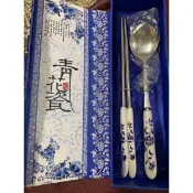 股東會紀念品-青花瓷筷子湯匙組