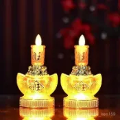 神明燈一對 祖先燈 光明燈 電池蠟燭燈 LED財神燈 插電供佛燈 神桌燈 公媽燈 插電供佛燈 神桌燈 神明燈一對 祖先燈