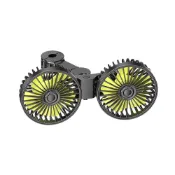 (店+)升級款全方位360度USB雙頭渦輪風扇(車用夾式風扇/五葉扇/三檔風量/雙渦輪速涼)