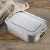 【KOTI 日安生活】霧面304不鏽鋼密封防漏分隔便當盒1400ml(移動隔片兩格三格卡扣式飯盒餐盒)