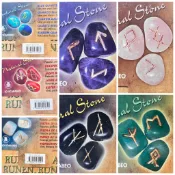‼️贈白色鼠尾草淨化蠟燭  ‼️ 盧恩符文石  Runes 義大利聖甲蟲公司出版 盧恩符 盧恩
